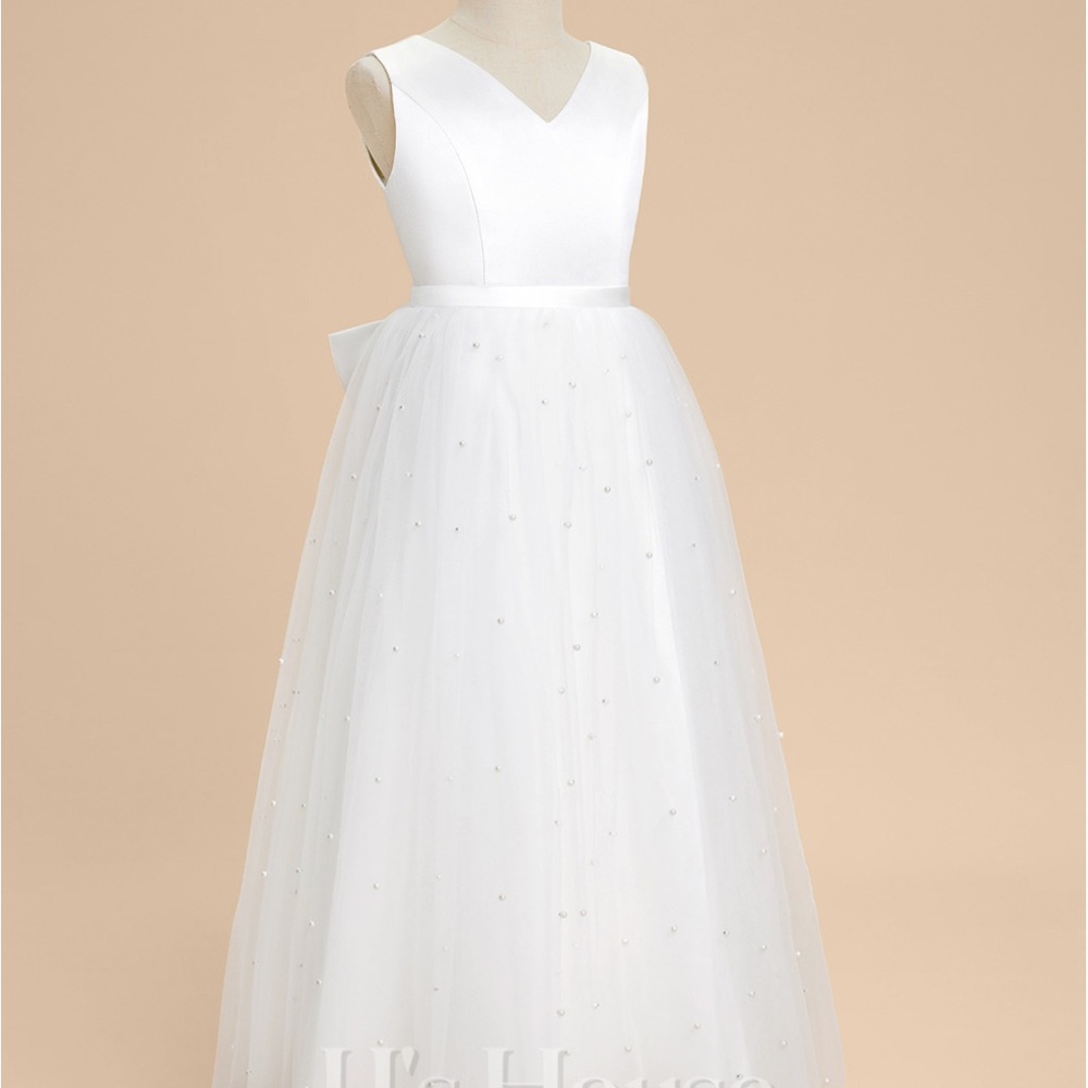 Elegant White Kids Dress